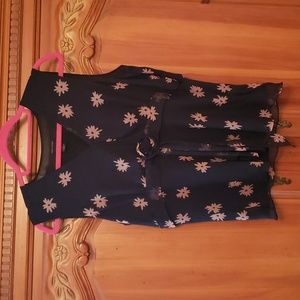 Ladies print silk blouse